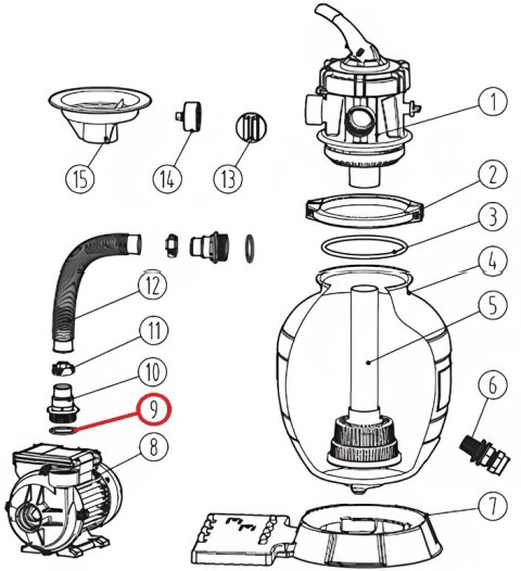 Pierścień uszczelniający do pompy Aquaviva Lagoon, (208000490) Aquaviva