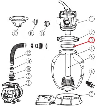 Pierścień uszczelniający filtra Aquaviva Lagoon (208001209) Aquaviva