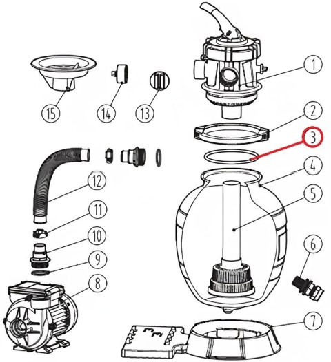 Pierścień uszczelniający filtra Aquaviva Lagoon (208001209) Aquaviva