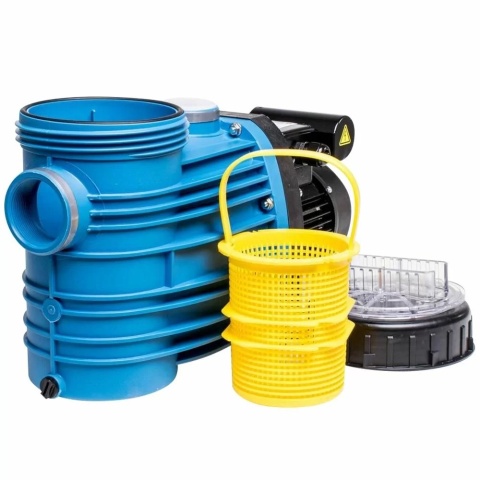 Pompa filtracyjna Speck BADU Magna 14 do basenu, wydajność 14 m³/h, z filtrem wstępnym.