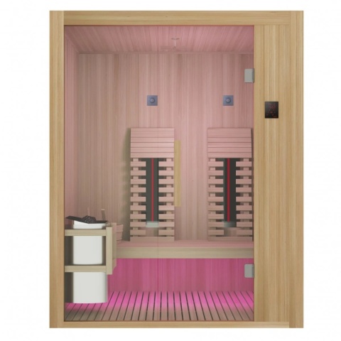 Sauna ALASKA fińska i na podczerwień, dla 2 osób, piec 3.5 kW. Kod K60160, EAN 9002827054809