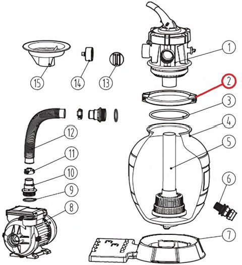Zacisk kołnierzowy do pompy filtrującej Aquaviva Lagoon, (297050932) Aquaviva
