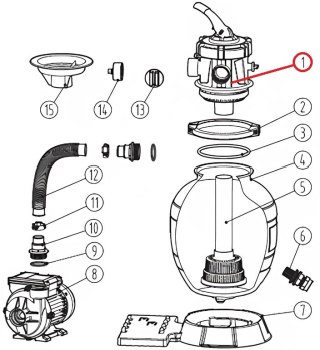 Zawór filtra Aquaviva Lagoon, (297050931) Aquaviva