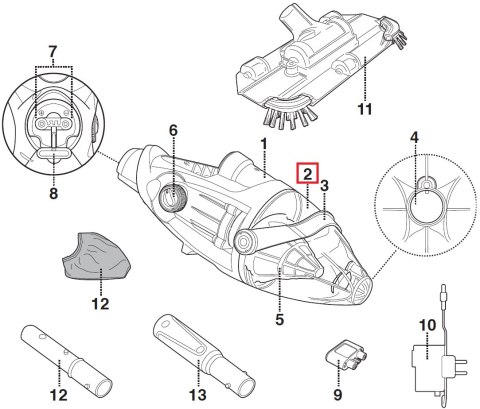 Kolba filtra przezroczysta Kokido do odkurzacza Voltera 25 EV25CBX/EU z zaworem spustowym i dźwignią (EV25ASM02) Kokido