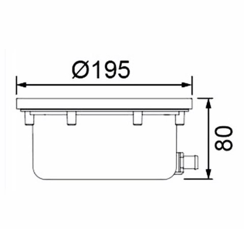 Lampa LED do basenu Aquajoy HJ-RV-SS195S, 10 W NW, z częścią montażową Aquajoy