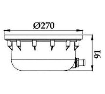 Lampa LED do basenu Aquajoy HJ-RV-SS270K, 35 W RGB, z częścią montażową Aquajoy