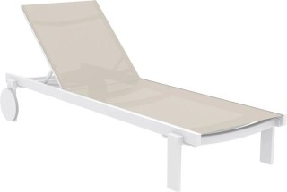 Leżak Aquaviva Casablanca, biały z szaro-brązowym wykończeniem Aquaviva