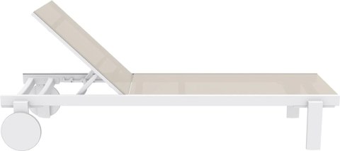 Leżak Aquaviva Casablanca, biały z szaro-brązowym wykończeniem Aquaviva