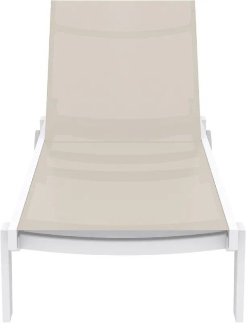 Leżak Aquaviva Casablanca, biały z szaro-brązowym wykończeniem Aquaviva