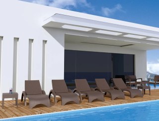 Leżak Aquaviva Fiji, brązowy Aquaviva