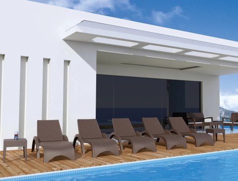 Leżak Aquaviva Fiji, brązowy Aquaviva