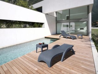 Leżak Aquaviva Fiji, ciemnoszary Aquaviva