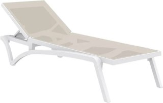 Leżak Aquaviva Pacific, biały z szaro-brązowym Aquaviva