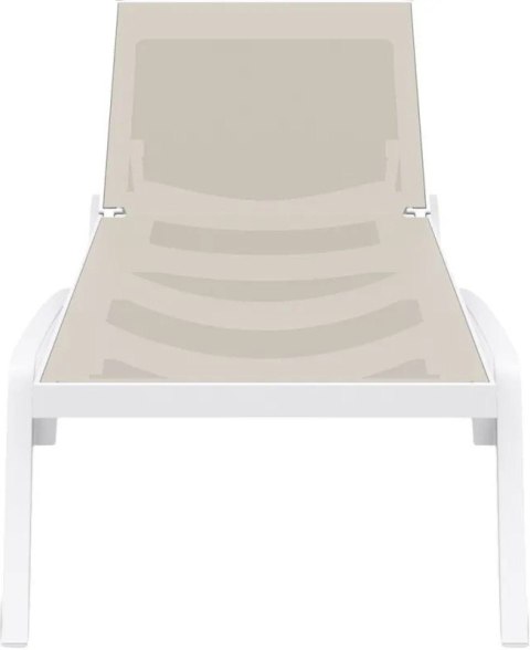 Leżak Aquaviva Pacific, biały z szaro-brązowym Aquaviva