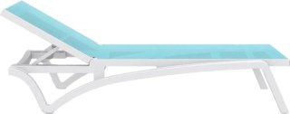 Leżak Aquaviva Pacific, biały z turkusowym Aquaviva