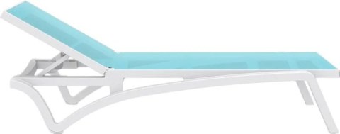 Leżak Aquaviva Pacific, biały z turkusowym Aquaviva