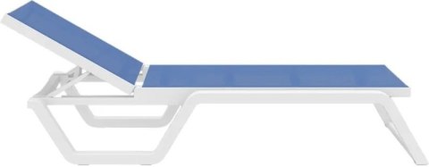 Leżak Aquaviva Rio, biały z niebieskim Aquaviva