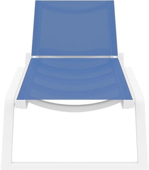 Leżak Aquaviva Rio, biały z niebieskim Aquaviva