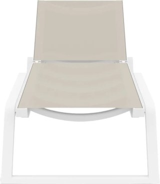 Leżak Aquaviva Rio, biały z szaro-brązowym Aquaviva