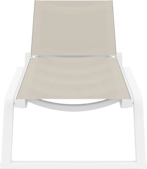 Leżak Aquaviva Rio, biały z szaro-brązowym Aquaviva