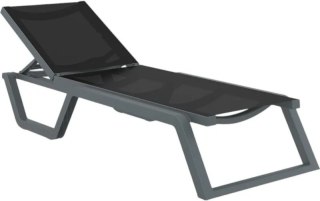 Leżak Aquaviva Rio, ciemnoszary z czarnym Aquaviva