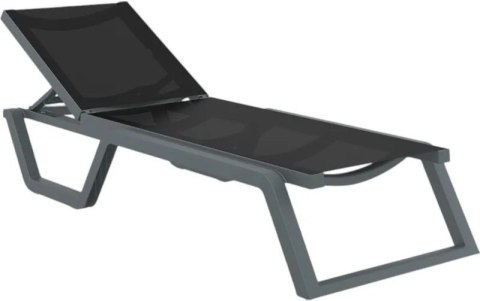 Leżak Aquaviva Rio, ciemnoszary z czarnym Aquaviva