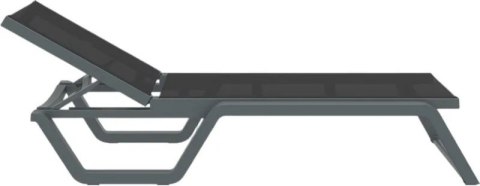 Leżak Aquaviva Rio, ciemnoszary z czarnym Aquaviva