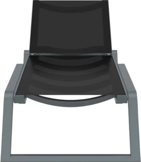 Leżak Aquaviva Rio, ciemnoszary z czarnym Aquaviva