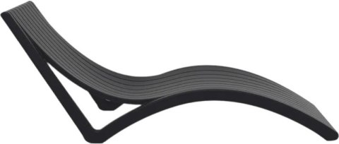 Leżak Aquaviva Slim, czarny Aquaviva