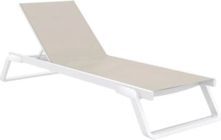 Leżak Aquaviva Tropic, biały z szaro-brązowym Aquaviva