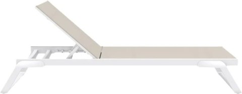 Leżak Aquaviva Tropic, biały z szaro-brązowym Aquaviva