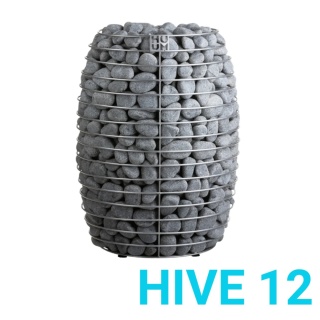 HUUM HIVE 12 - elektryczny piec do sauny 12 kW (12-18m³) - design ula, 250 kg kamieni