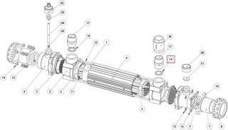 Pierścień uszczelniający złączki wymiennika ciepła Elektro Z-IM-HE-NS do obiegu grzewczego Elecro