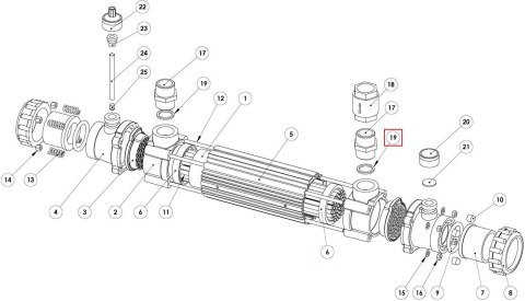 Pierścień uszczelniający złączki wymiennika ciepła Elektro Z-IM-HE-NS do obiegu grzewczego Elecro