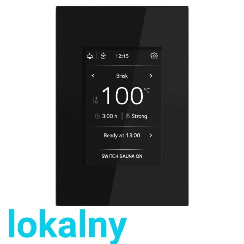 Panel sterowania piecem do sauny Tulikivi SS1606 z ekranem dotykowym, kod produktu SS1606, max 10.5 kW