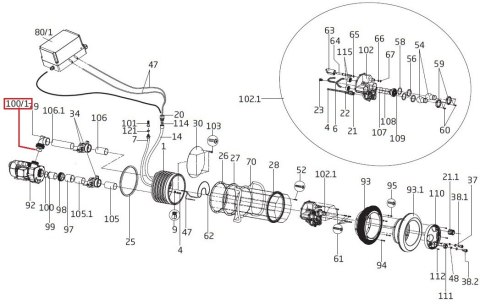 Uszczelnienie mechaniczne Speck 80x75.5x7.5 mm (231.9800.850) Speck