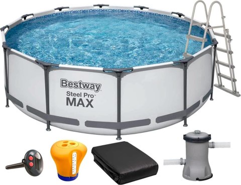 Basen stelażowy Bestway 56420 (366х122 cm) z filtrem wkładowym, drabinką, pokrywą, termometrem i dozownikiem w zestawie Bestway