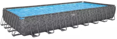 Basen stelażowy Bestway Grey 561KJ (956x488x132 cm) z filtrem piaskowym, pokrywą, drabinką, piaskiem kwarcowym i dozownikiem w z Bestway
