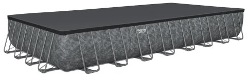 Basen stelażowy Bestway Grey 561KJ (956x488x132 cm) z filtrem piaskowym, pokrywą, drabinką, piaskiem kwarcowym i dozownikiem w z Bestway