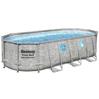 Basen stelażowy Bestway Rattan 56716 (549х274х122 cm) z filtrem wkładowym, drabinką, pokrywą, termometrem i dozownikiem w zestaw Bestway