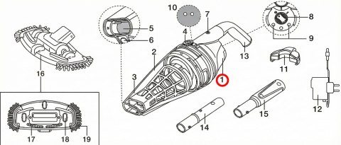 Blok silnika z akumulatorem Kokido do odkurzacza Telsa 50 EV50CBX/21 Kokido