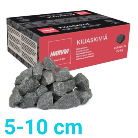 Kamienie do sauny Harvia AC3000 20kg, diabaz oliwinowy 5-10cm, kod EAN 6410082607952, szare naturalne kamienie do pieców