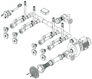Hydromasaż do basenu Fitstar Standard 8697221, 1.5 kW (230 V, 6 dysz), do wody słonej Fitstar