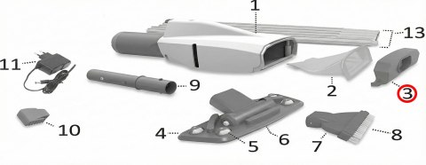 Nakładka do szczotki Kokido do odkurzacza TELSA EV15 Kokido