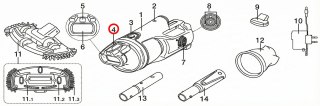 Nakładka do szczotki Kokido do odkurzacza Telsa EV30CBX/EU (pojemnik przezroczysty) Kokido