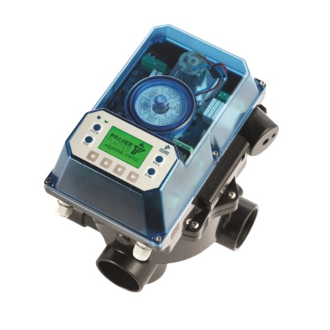 Automatyczny zawór basenowy Praher AquaStar Control SM20 AO 2 cale, sterownik płukania filtra z wyświetlaczem LCD.