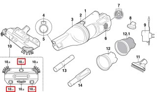 Zestaw kółek Kokido do odkurzacza Voltera 35 EV35CBX/EU (3 szt.) Kokido