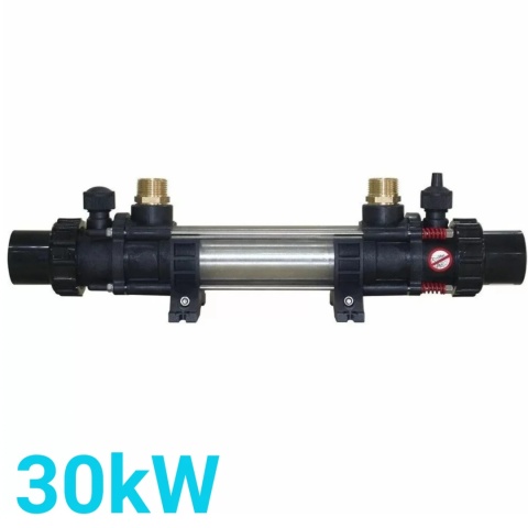 Wymiennik ciepła Elecro G2I 30 kW Incoloy stal nierdzewna AISI 316 kod G2I-HE-30 do podgrzewania wody w basenie do 90 m3.