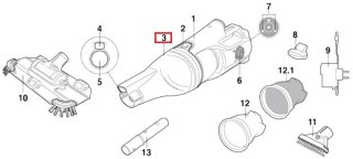 Nakładka do szczotki Kokido do odkurzacza Voltera EV35 (pojemnik przezroczysty) Kokido