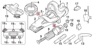 Nisza do wkładu Kokido do odkurzacza Voltera EV60 (EV60ASM02) Kokido
